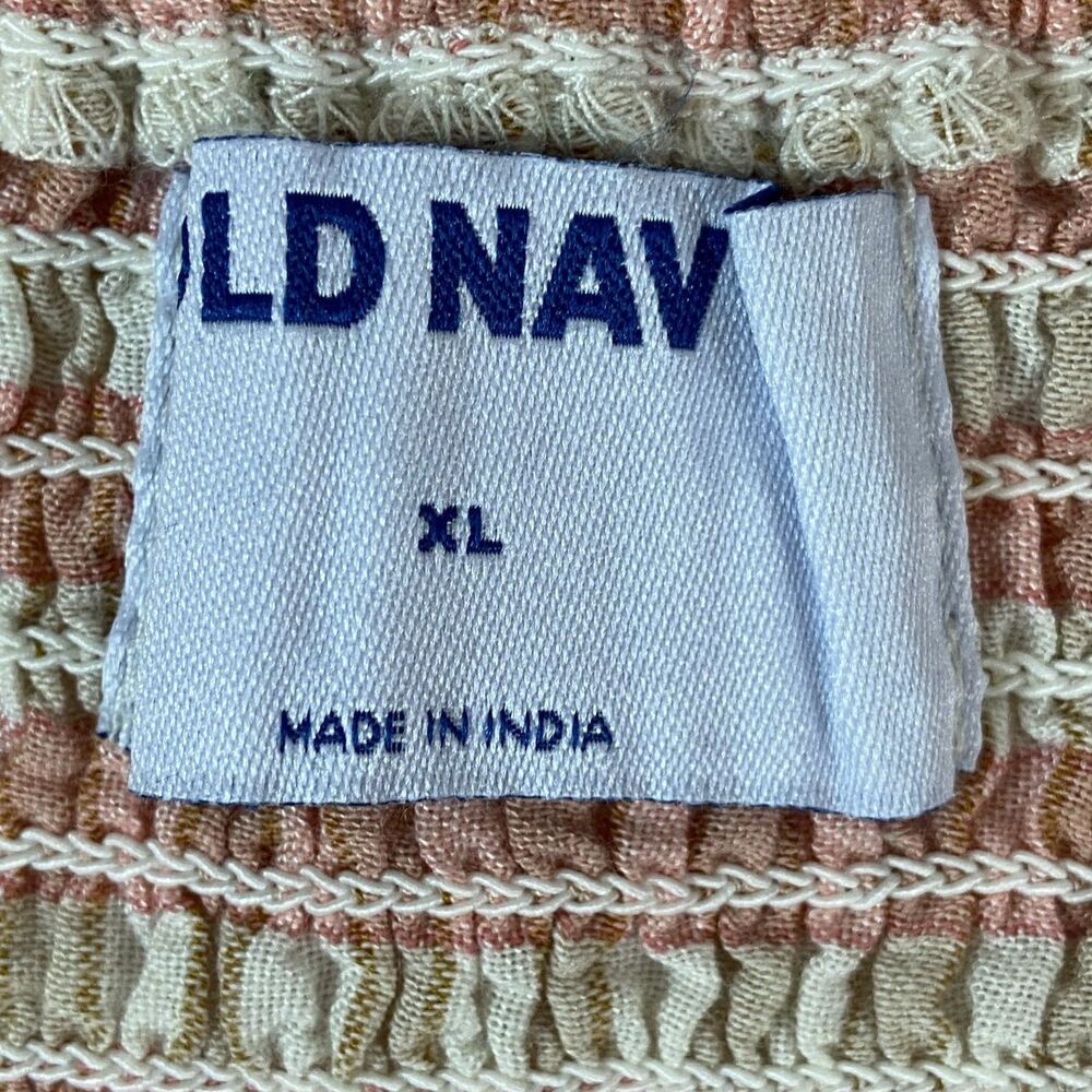 Old Navy Babydoll Top Sz XL Pink Gingham Cottagecore‎ Milkmaid Picnic Smocked - Picture 4 of 6